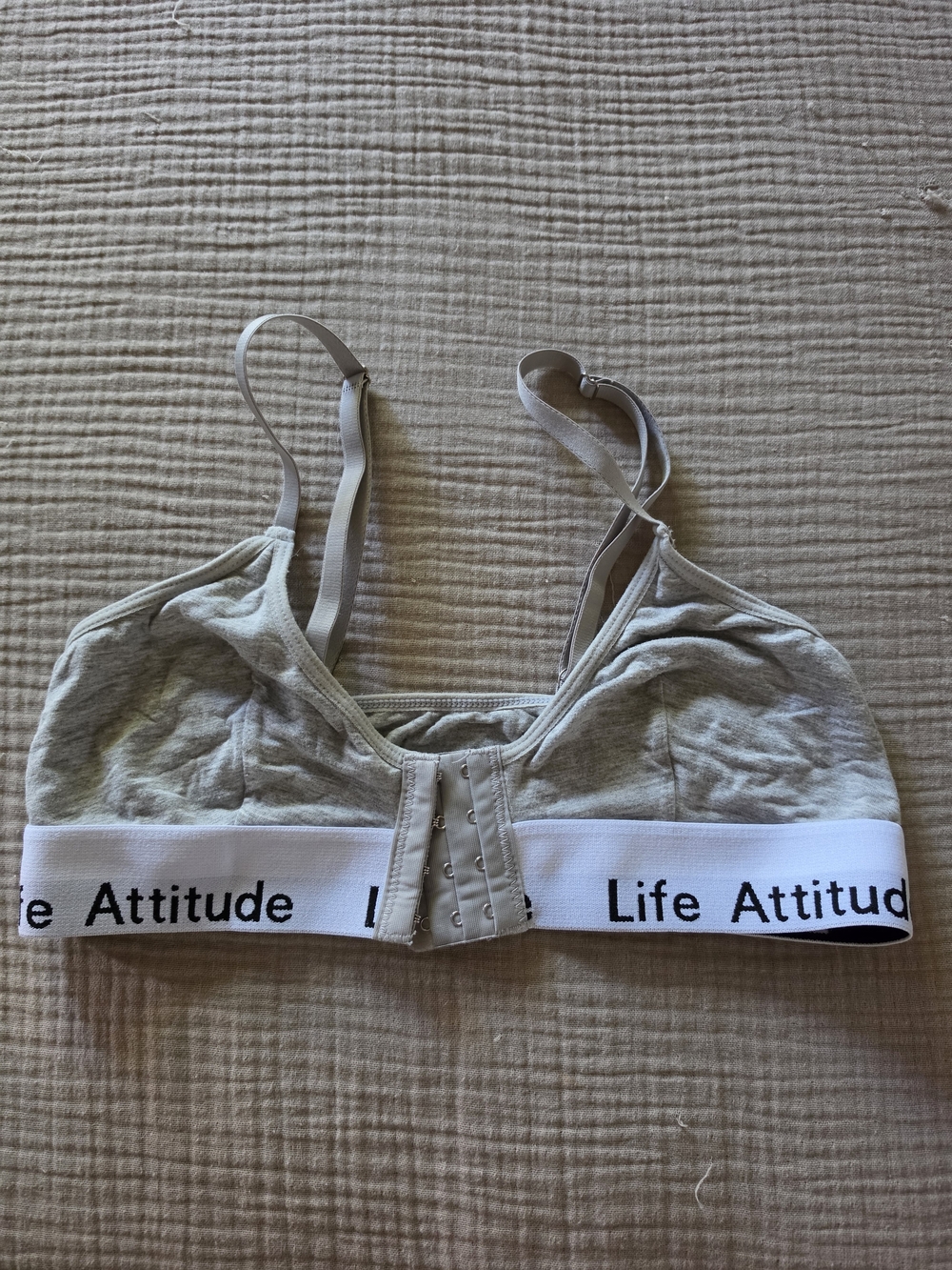 Light Gray Front-Closure Bralette
